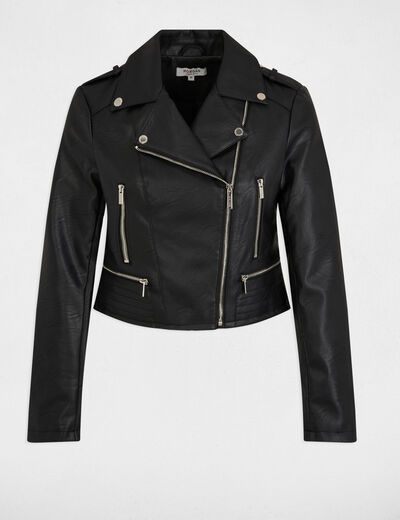Straight jacket notched lapel collar black women