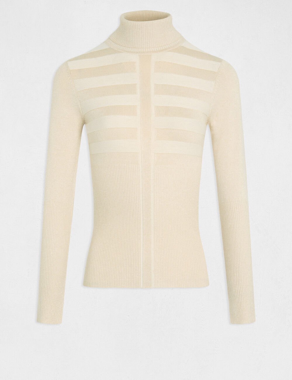 Long-sleeved jumper with turtleneck light pink women