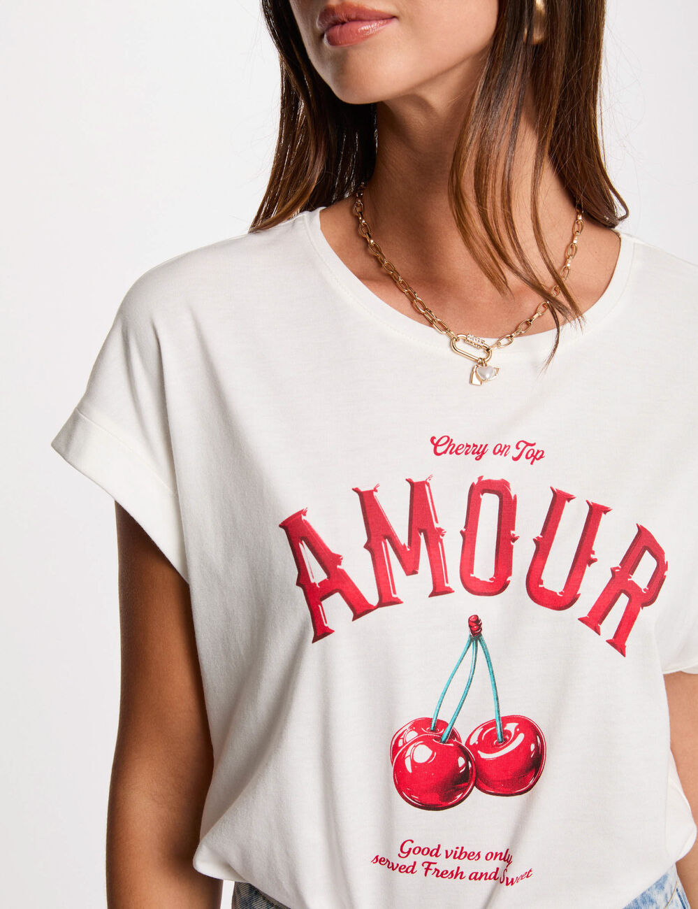 Slogan T-shirt white women