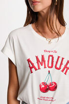 Slogan T-shirt white women