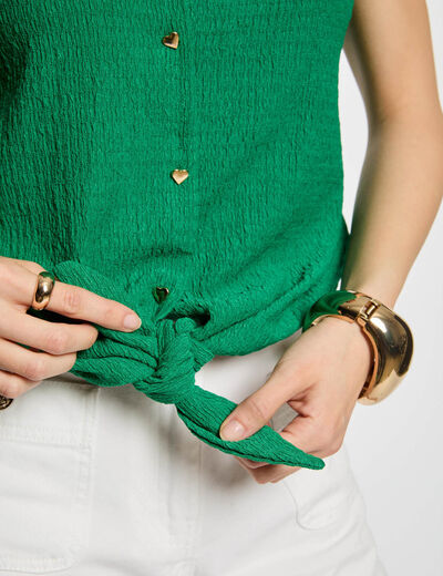 Vest top thin straps green women