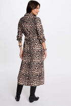 Robe longue ajustée imprimée multicolore femme