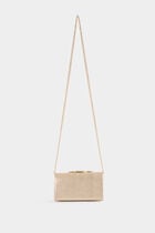 Sac pochette paillettes jaune or femme