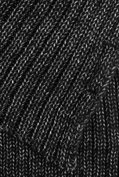 Knitted scarf black ladies'