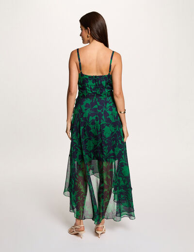 Midi wrap dress meadow green women