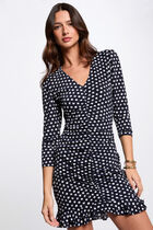 Mini fitted polka dot dress multicolor women