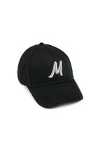 Embroidered M cap black women