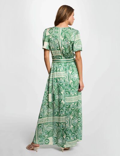 Long wrap dress multicolor women