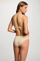 Low-rise lace knickers beige women