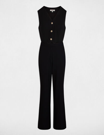 Jumpsuit with V-neck black women