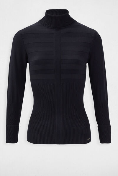 Long-sleeved jumper turtleneck sky blue ladies'