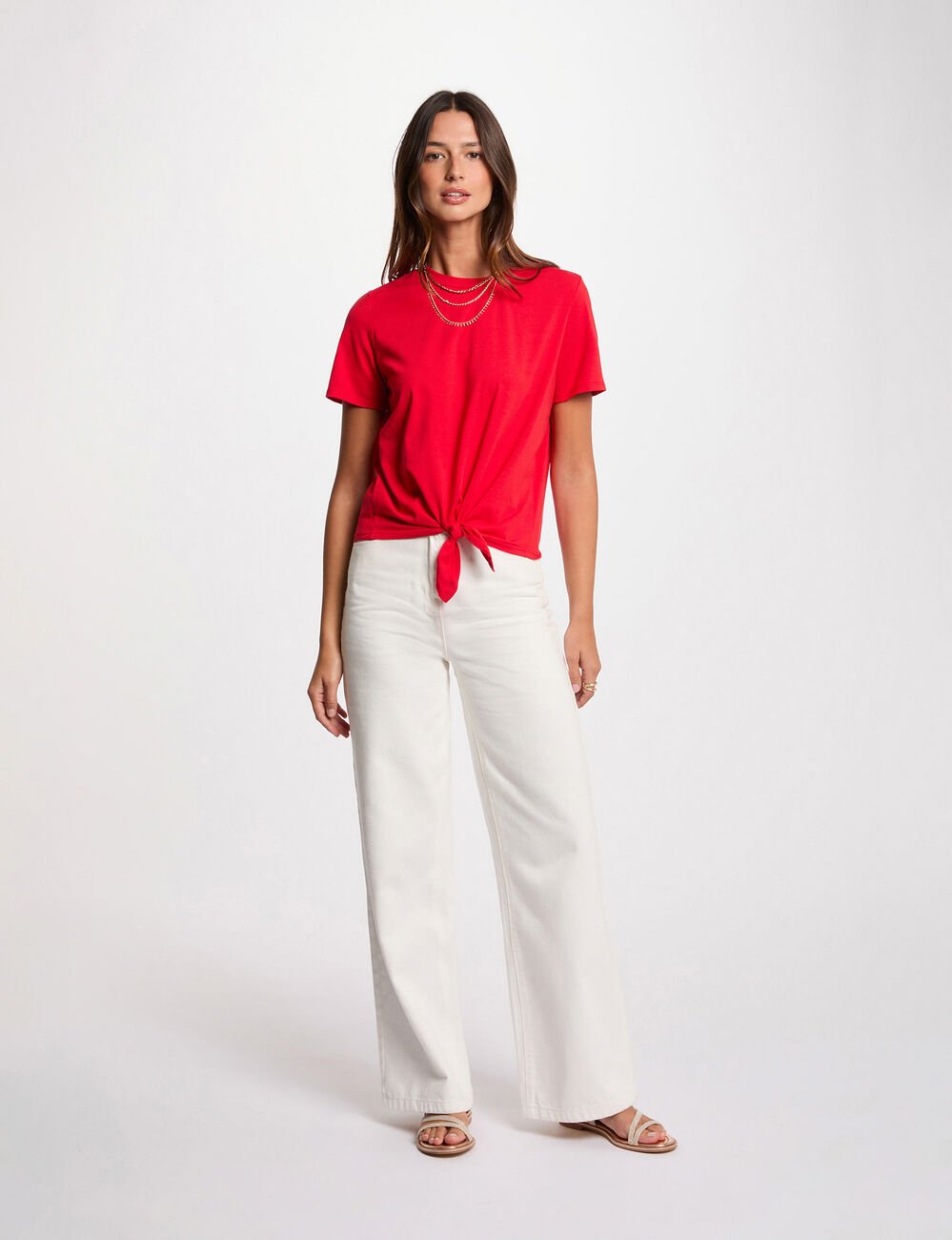 Short-sleeved t-shirt red women