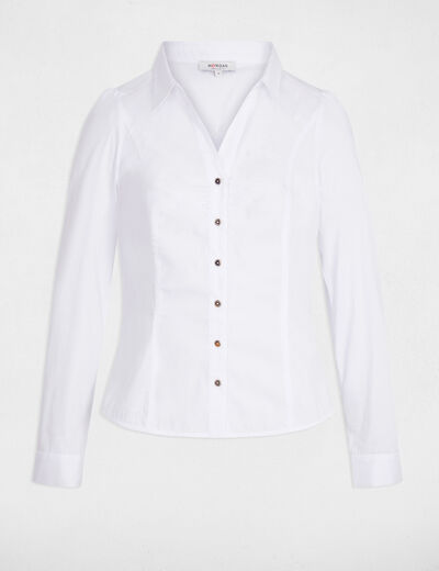 Long-sleeved shirt white women