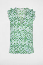 Sleeveless V-neck top multicolor women
