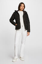 Padded jacket monogram print black women