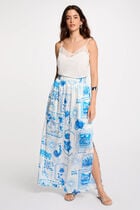 Printed maxi skirt multicolor women