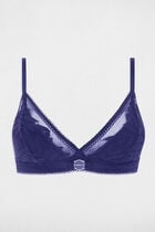 Soutien-gorge souple bleu marine femme