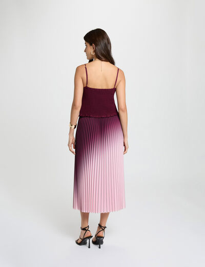 Crop top thin straps plum women