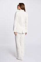 High-waist bootcut trousers white women