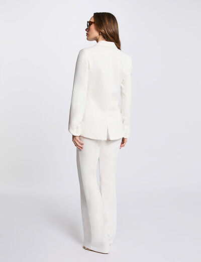 High-waist bootcut trousers white women