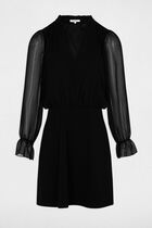 Short voile dress black women