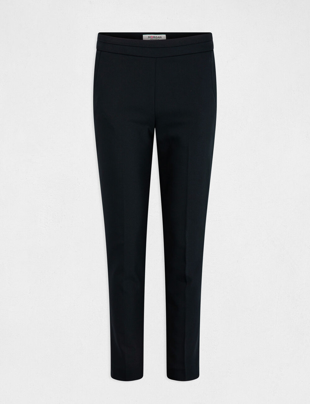 Cropped cigarette trousers navy blue women