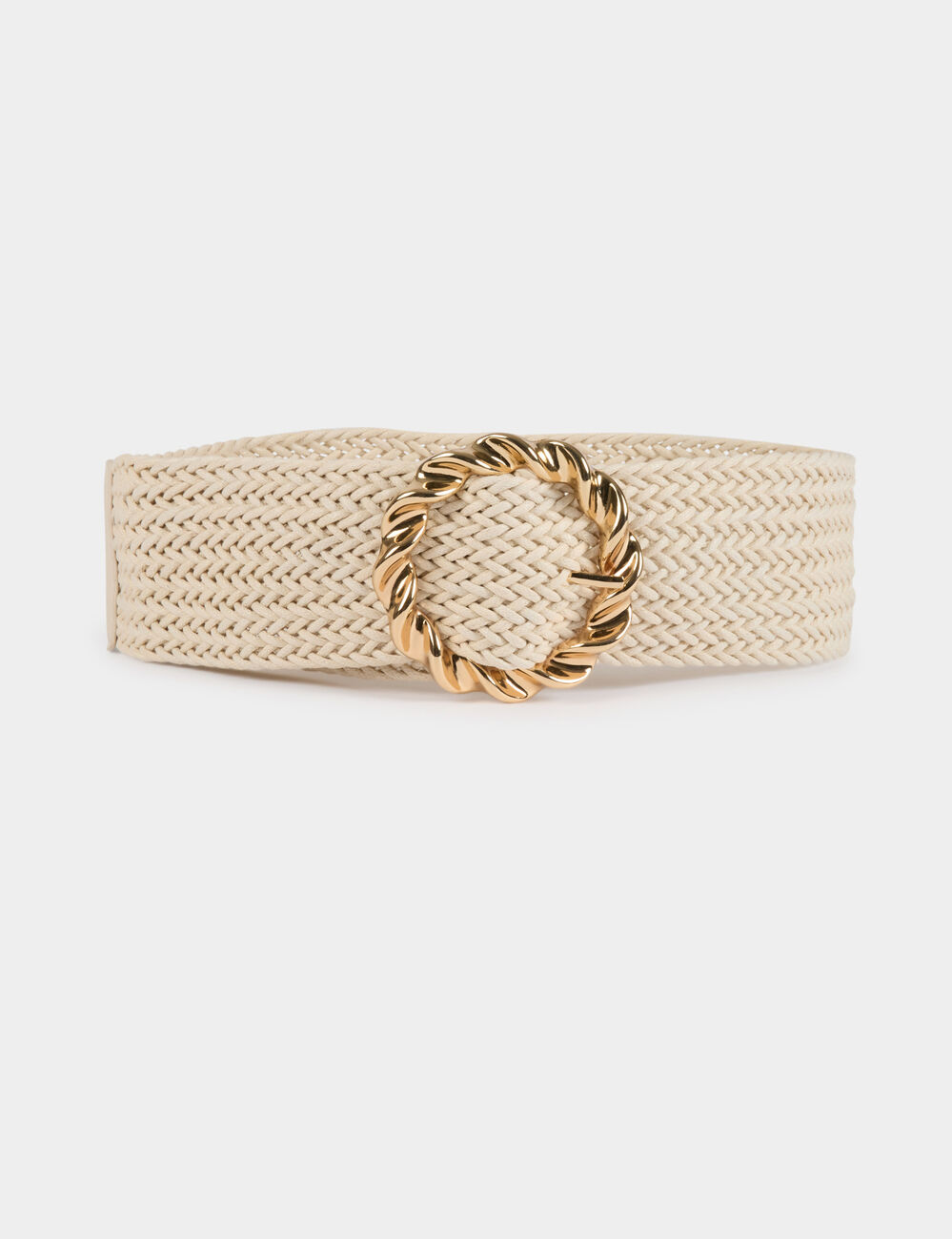 Ceinture tressée ivoire femme