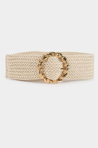 Ceinture tressée ivoire femme