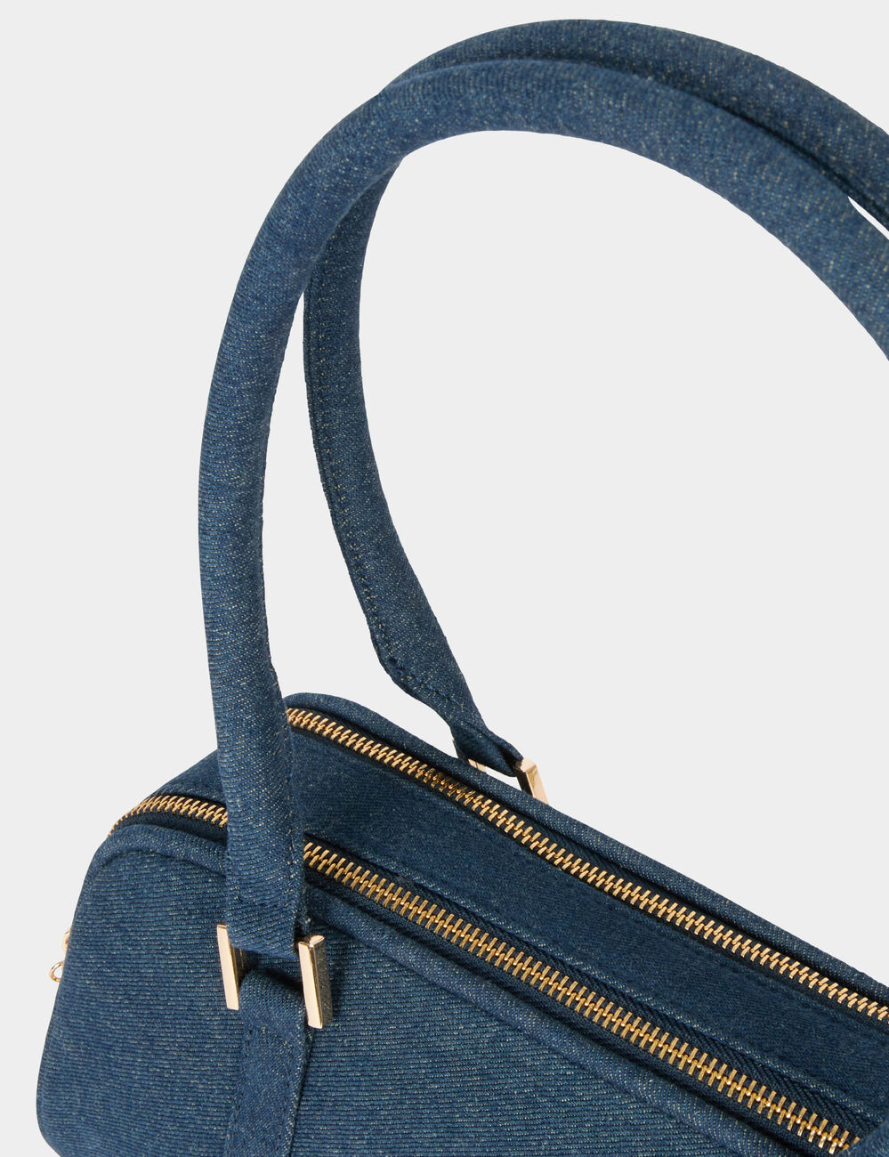 Denim baguette bag denim stone women
