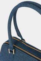 Denim baguette bag denim stone women