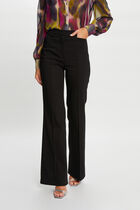 Flare city trousers with darts black women