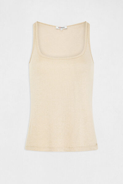 Vest top with thin straps ivory ladies'