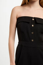 Bustier neckline jumpsuit black women