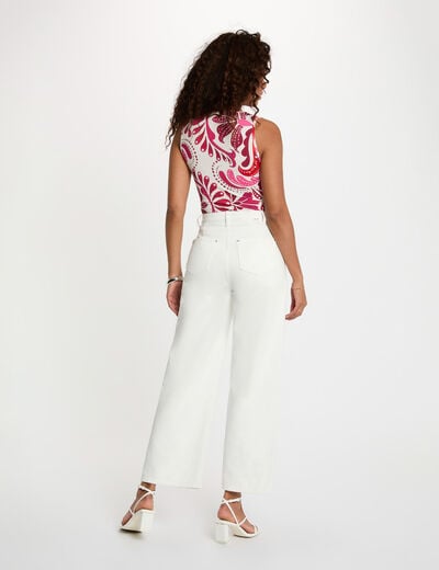 Fitted t-shirt with heart neckline multicolor women