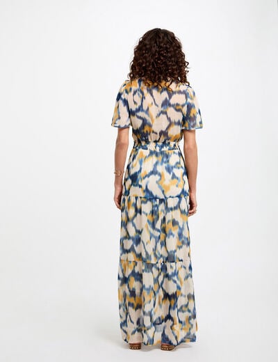 Printed maxi straight dress multicolor women