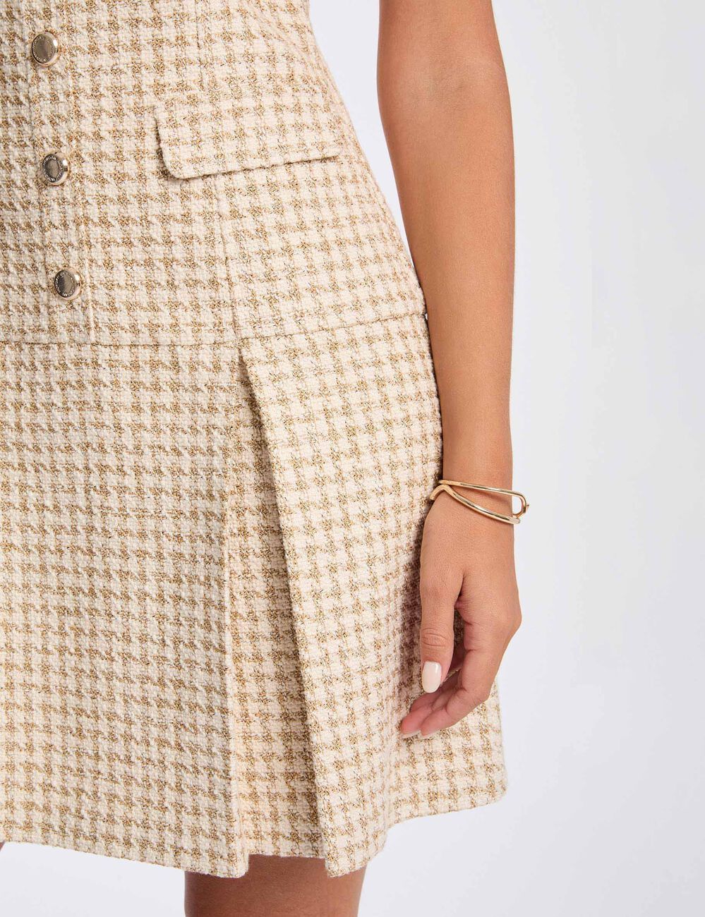 Flared tweed dress multicolor women