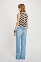 Sleeveless V-neck cardigan black women