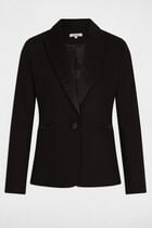Buttoned blazer black women