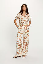 Wide satin trousers multicolor women