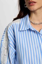 Striped long-sleeved shirt multicolor women