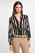 T-shirt manches longues multicolore femme