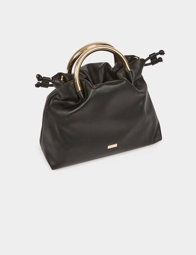 Bag with metal handles black women