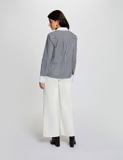 Shirt with contrasting collar multicolor women