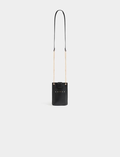 Crossbody phone bag studs black women