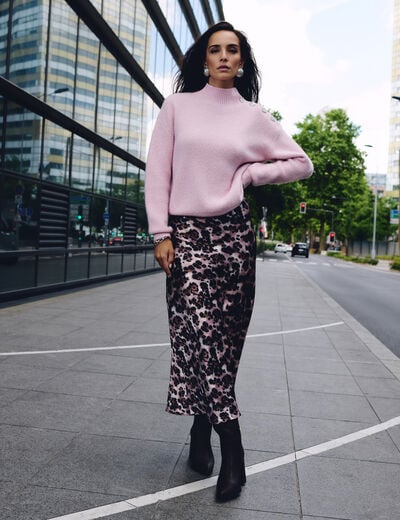 Flowy long skirt multicolor women