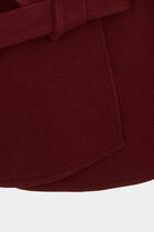 Belted cape bordeaux women