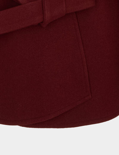 Belted cape bordeaux women