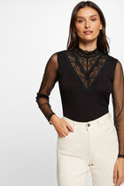 Long-sleeved t-shirt black women