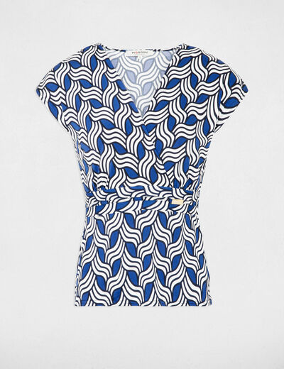 T-shirt geometric print multico ladies'