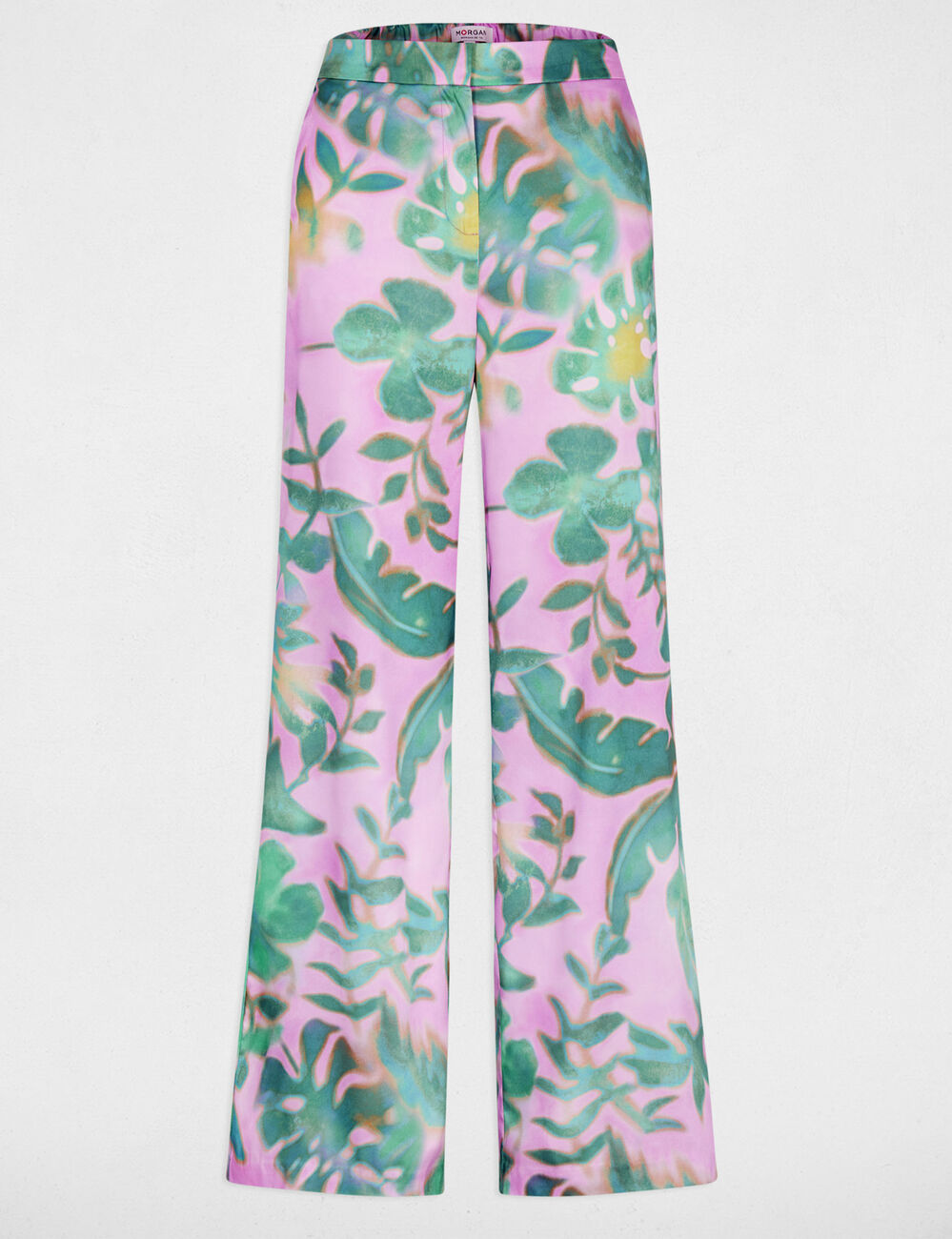 High-waisted wide-leg trousers multicolor women